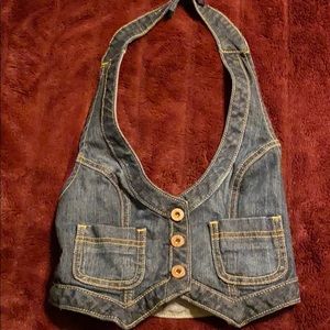 Guess sexy open back denim top